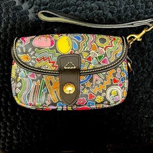 Adorable multi color dooney & Bourke wristlet. Used once